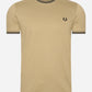 Fred Perry T-shirts  Twin tipped t-shirt - warm stone black 
