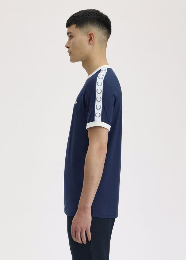 Fred Perry T-Shirts Taped ringer t-shirt - carbon blue