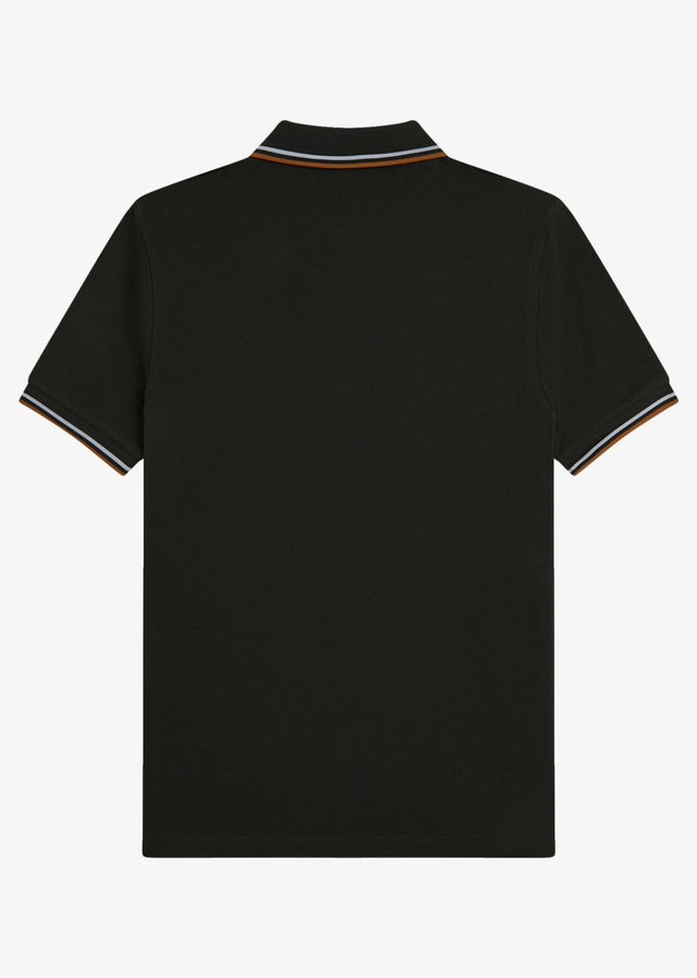 Fred Perry Poloshirts Twin tipped polo - night green dusky blue dark caramel