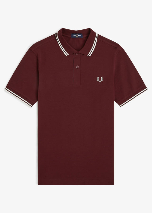 Fred Perry Poloshirts Twin tipped polo - oxblood