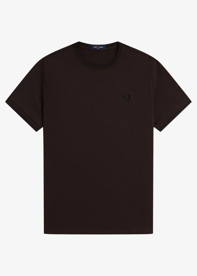 Fred Perry T-Shirts Twin tipped t-shirt - rich brown black