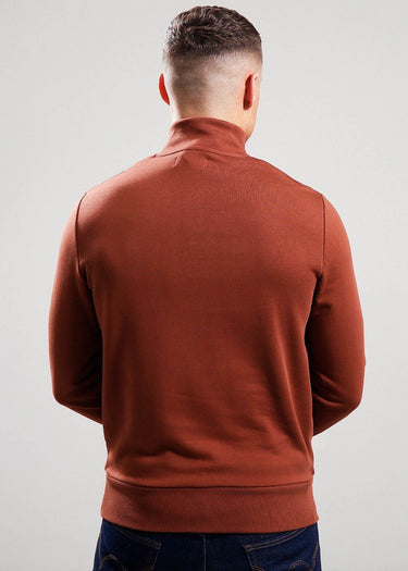 Fred Perry Truien Half zip sweatshirt - whisky brown porridge marl