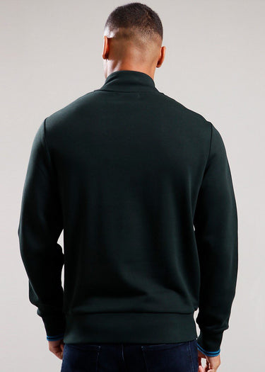 Fred Perry Truien Half zip sweatshirt - night green runaway bay ocean
