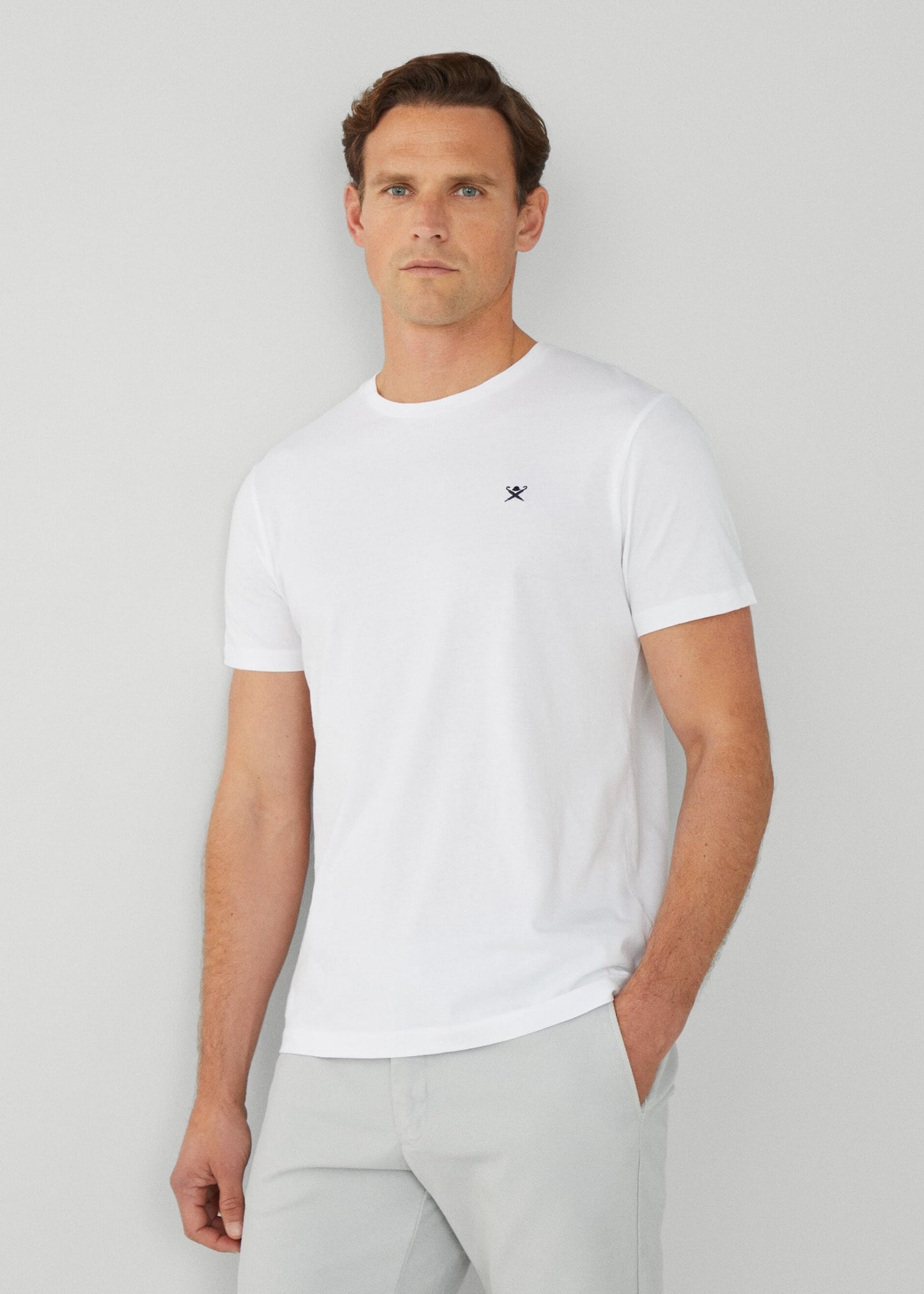 Hackett London T-shirts  Swim trim logo tee - white 