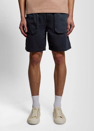 Lyle & Scott Korte Broeken Linen short - dark navy