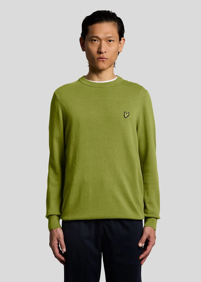 Lyle & Scott Pullover Cotton crew neck jumper - shrub green