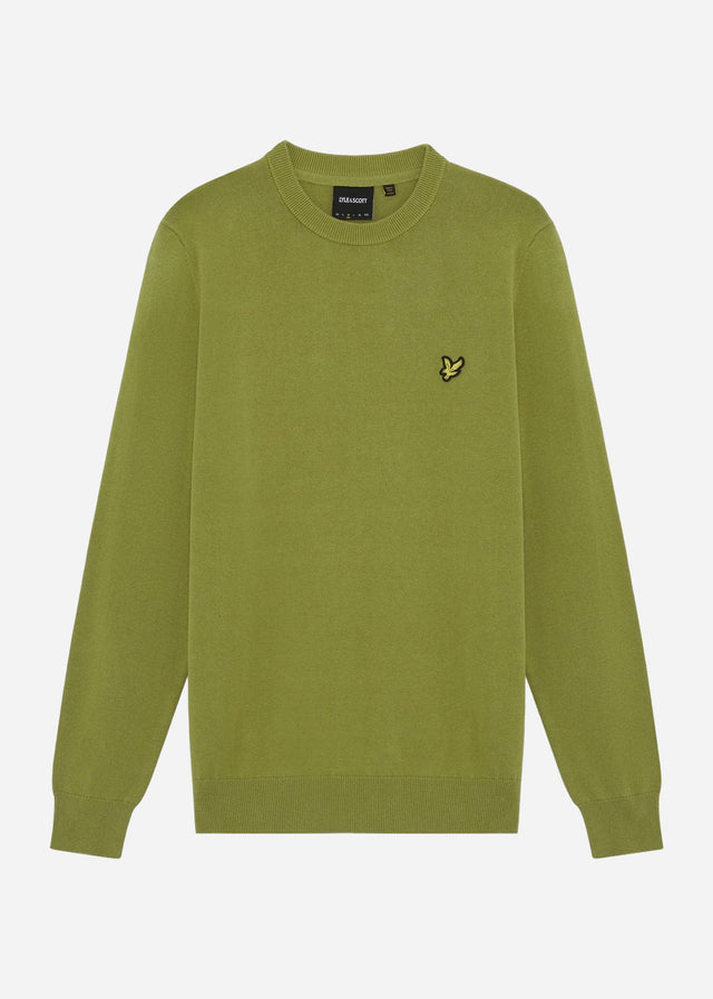 Lyle & Scott Pullover Cotton crew neck jumper - shrub green