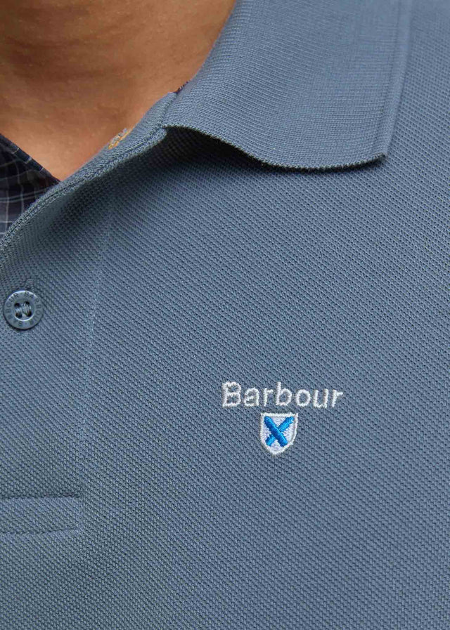 Barbour Poloshirts Tartan pique polo shirt - bluestone