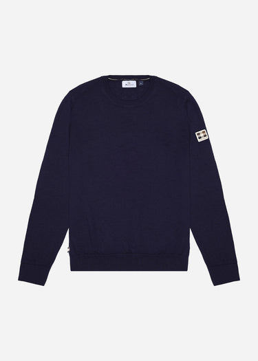 Aquascutum Truien Merino wool active patch - navy