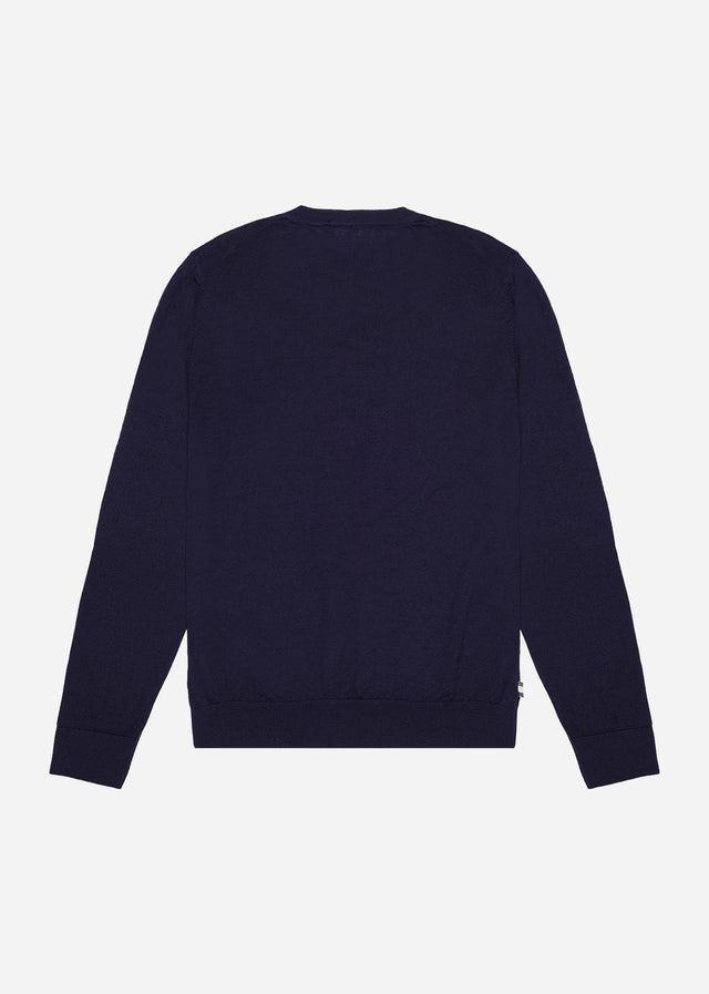 Aquascutum Pullover Merino wool active patch - navy