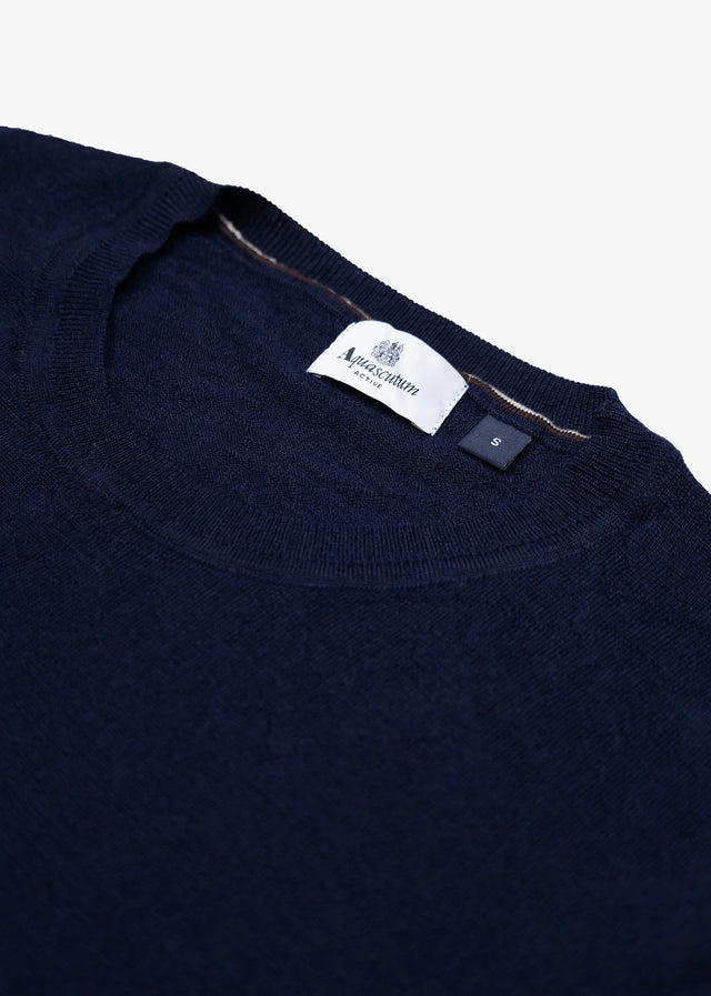 Aquascutum Pullover Merino wool active patch - navy