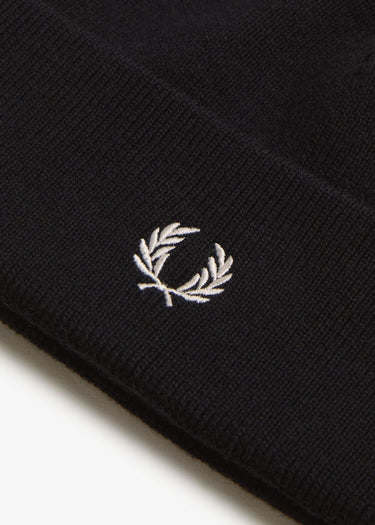 Fred Perry Mutsen Classic beanie - black snowwhite