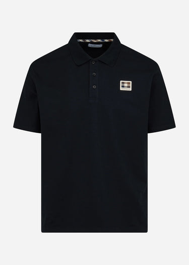 Aquascutum Polo's Stretch piqué badge polo - black