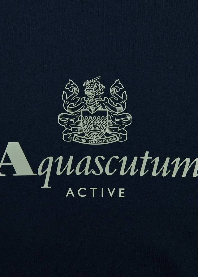 Aquascutum T-Shirts Big logo t-shirt - navy