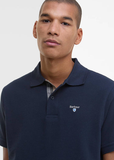 Barbour Polo's Barbour tartan pique polo - new navy