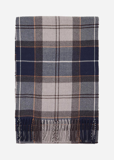 Barbour Sjaals Galingale tartan scarf - grey midnight tartan