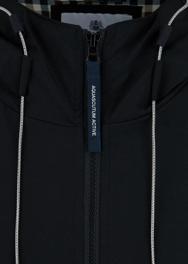 Aquascutum Jassen Shell sp hooded jacket - black