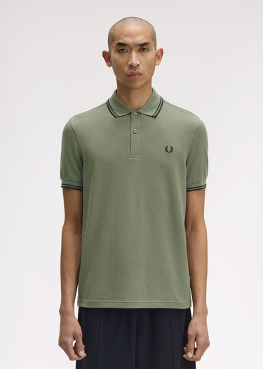 Fred Perry Polo's Twin tipped polo - laurel wreath green black