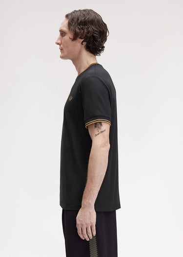 Fred Perry T-shirts Twin tipped t-shirt - black shaded stone