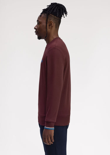 Fred Perry Truien Crew neck sweatshirt - oxblood ecru court blue