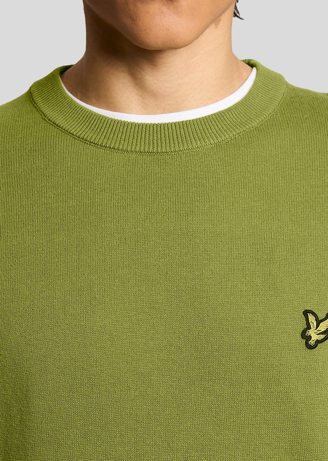 Lyle & Scott Pullover Cotton crew neck jumper - shrub green