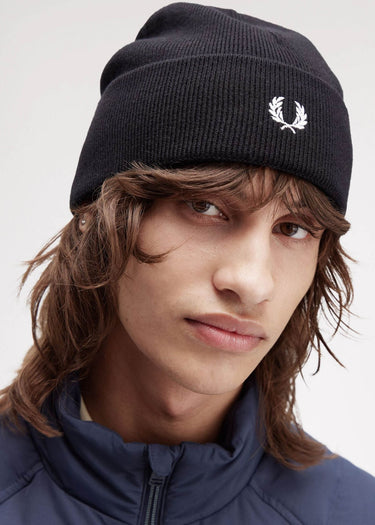 Fred Perry Mutsen Classic beanie - black snowwhite