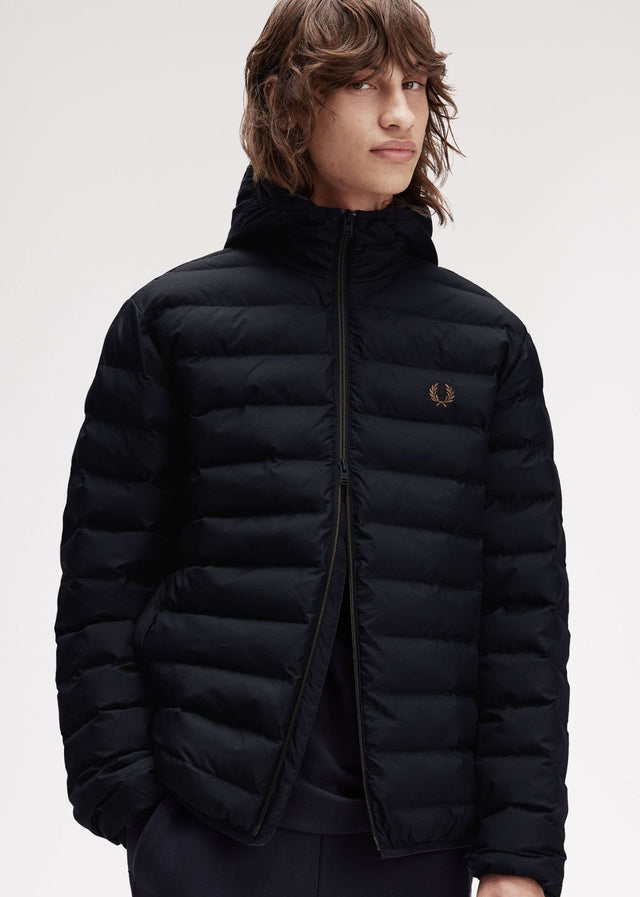 Fred Perry Jacken Insulated hooded jacket - black