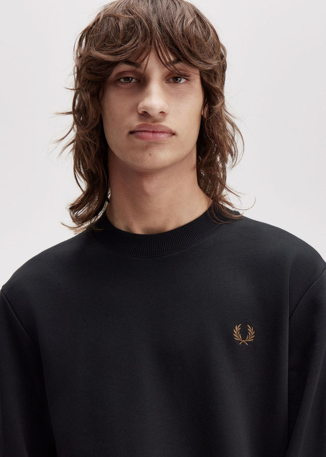Fred Perry Pullover Crew neck sweatshirt - black shaded stone