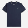 Fred Perry T-shirts Twin tipped t-shirt - dark airforce light ice bayleaf
