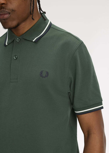 Fred Perry Polo's Twin tipped fred perry shirt - crtgrn snwt nvy