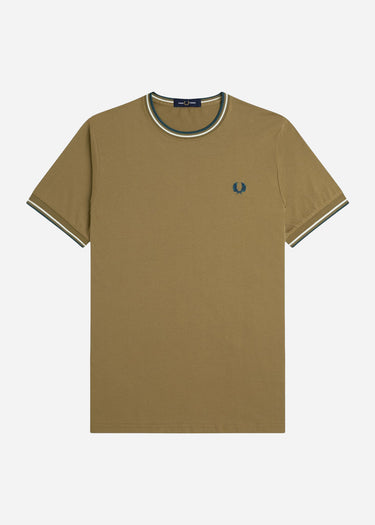 Fred Perry T-shirts Twin tipped t-shirt - shaded stone ecru dark petrol