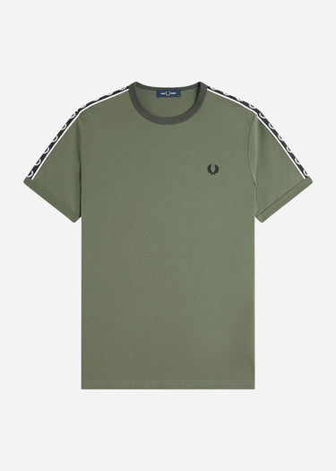 Fred Perry T-shirts Contrast tape ringer t-shirt - laurel wreath green black