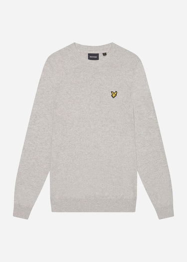 Lyle & Scott Truien Cotton merino crew neck jumper - light grey marl