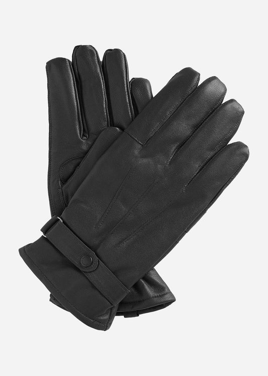 Barbour Handschoenen  Burnished leather thinsulute gloves - black 