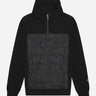 Lyle & Scott Hoodies  Hybrid panelled interlock hoodie- jet black 