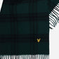 Lyle & Scott Sjaals  Check lambswool scarf - argyle teal jet black 