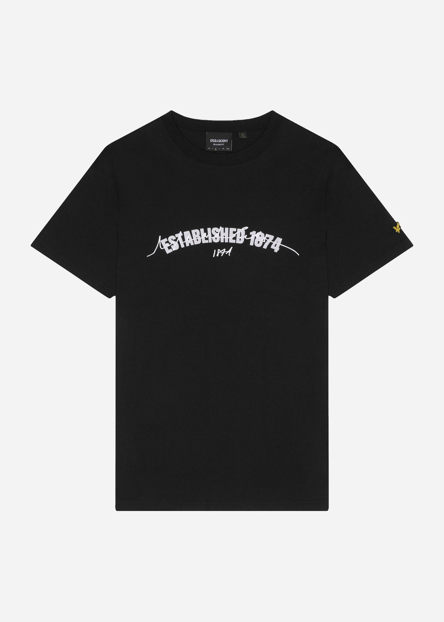 Lyle & Scott T-shirts  Established 1874 graphic t-shirt  - jet black 