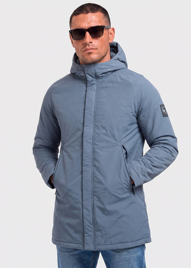 Marshall Artist Jassen Kingston hooded trench jacket - storm grey