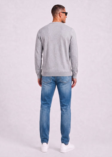 Lacoste Truien Regular fit crew neck sweater - silver chine
