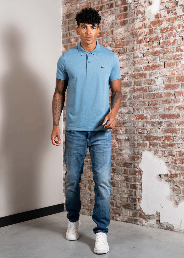 Lacoste Poloshirts Short sleeved ribbec collar polo shirt - limestone