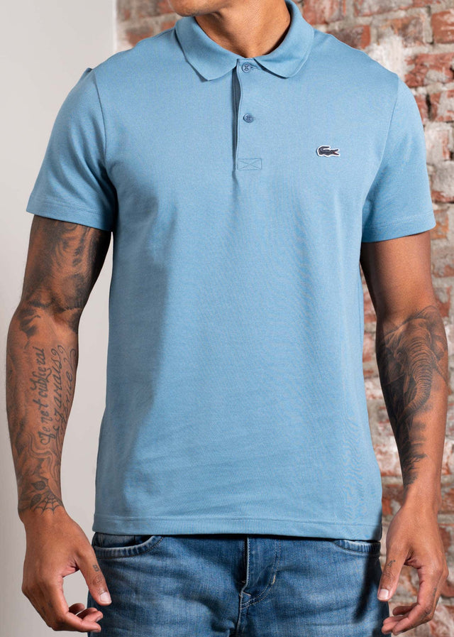 Lacoste Poloshirts Short sleeved ribbec collar polo shirt - limestone