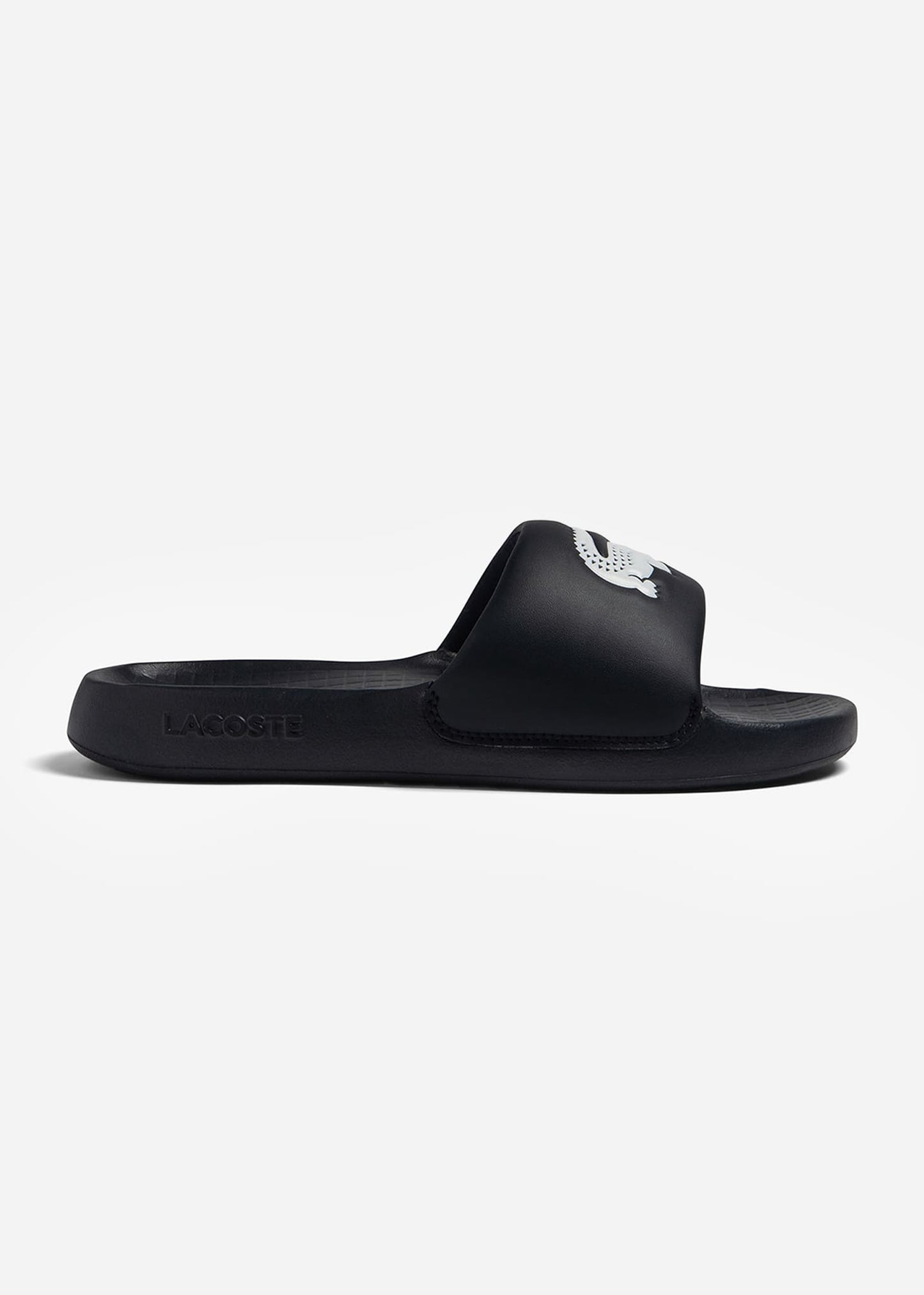 Lacoste Slippers  Serve Slide - black white 