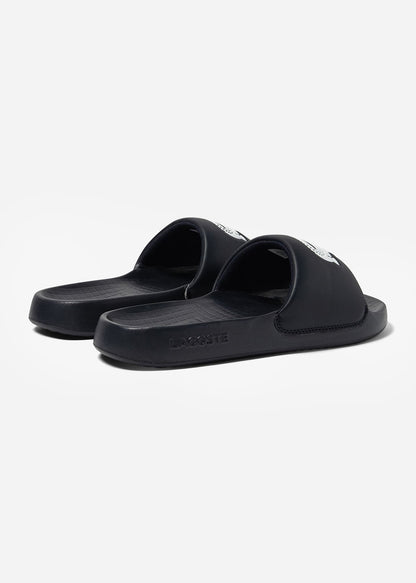 Lacoste Slippers  Serve Slide - black white 