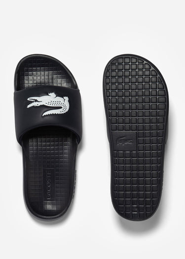 Lacoste Slippers  Serve Slide - black white 