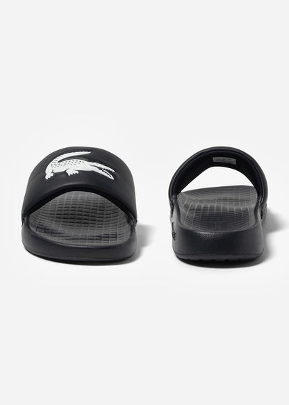 Lacoste Slippers  Serve Slide - black white 