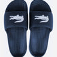 Lacoste Slippers  Serve Slide - navy white 