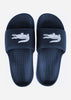 Lacoste Slippers  Serve Slide - navy white 