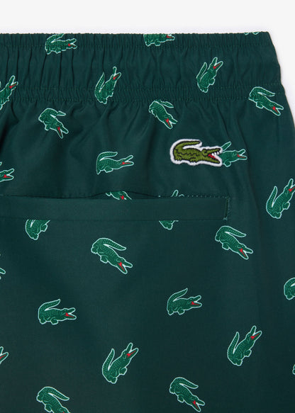 Lacoste Zwembroeken  Swimming trunks all over print - sinople multico 