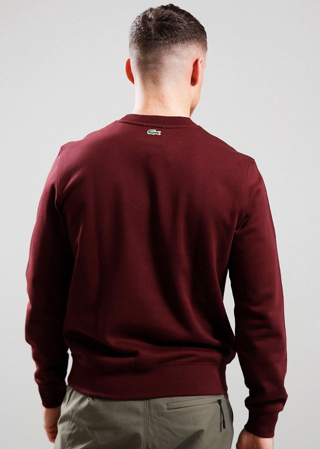 Lacoste Pullover Sweatshirt logo print- expresso