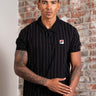 Fila Polo's Linter striped polo shirt - black iron gate striped